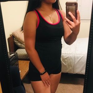 Black & Pink Quick Dry Active Racerback Tank